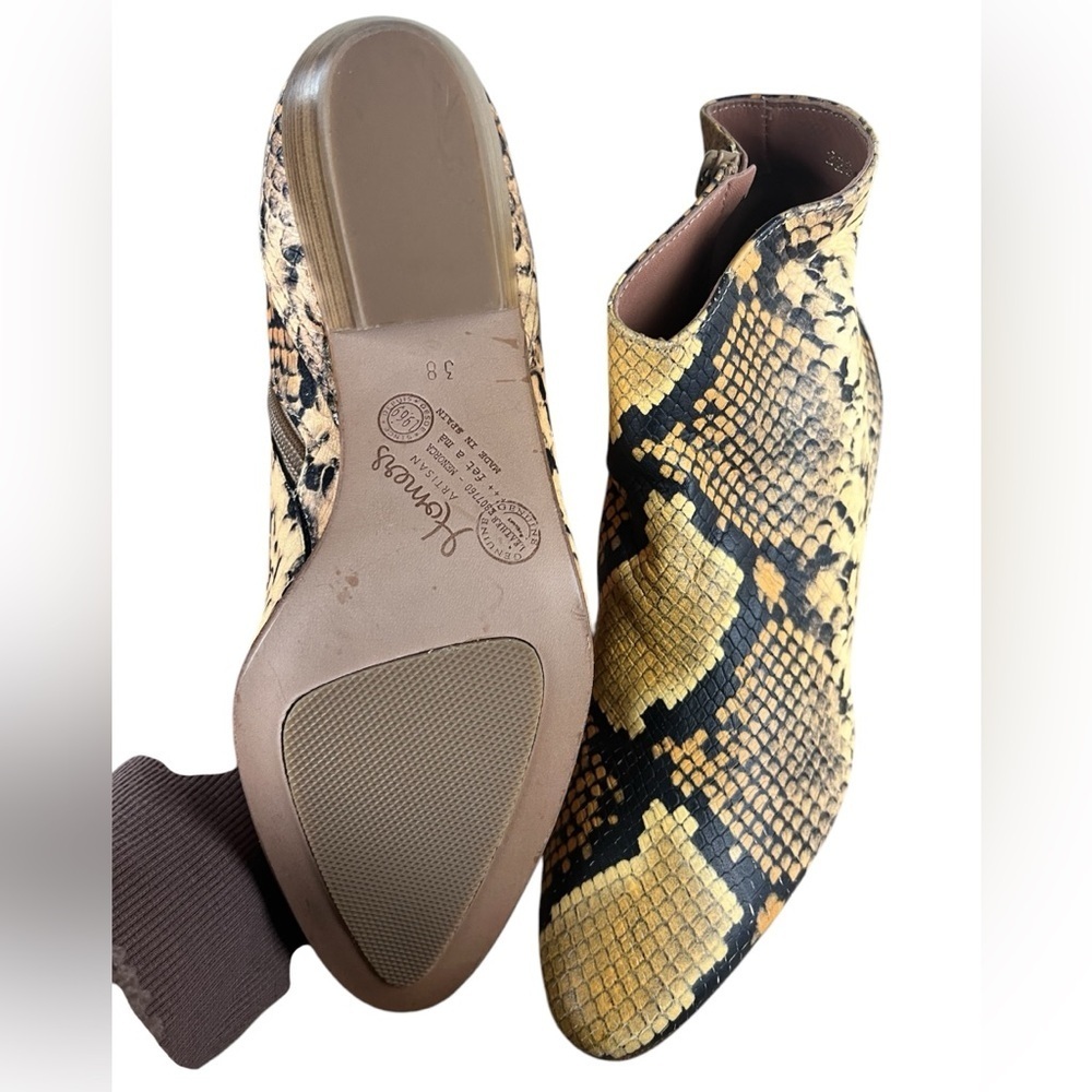 Homers Artisan Isabell Boot Snake Print Leather Size 38 - Picture 6 of 9